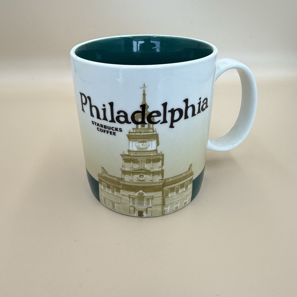 Starbucks Philadelphia Collector Series Coffee Mug 2009 City Skyline 16oz